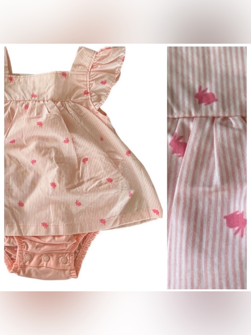 Bunny Carter's Just One You Baby Girls' Sunsuit - Pink 3 Month NWOT